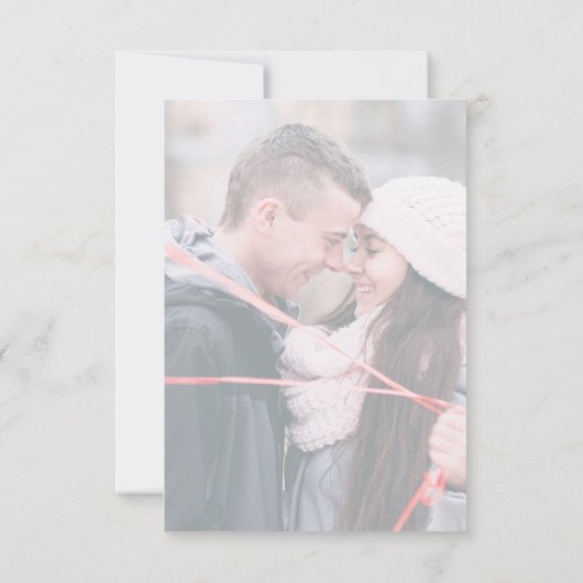 Bewaar de datum huwelijksplanwijziging uitgesteld save the date (Achterkant)