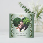 Bewaar de datum Ierse trouwdag klavertjes en lint Kaart (Staand voorkant)