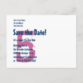 Bewaar de datum Ik ben vijf verjaardagsfeest W05A  Aankondigingskaart (Achterkant)