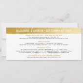 Bewaar de datum instapkaart Eenvoudig modern goud Save The Date (Achterkant)