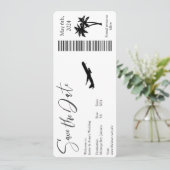 Bewaar de datum - Instapkaart Kaart (Staand voorkant)