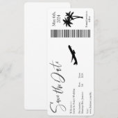 Bewaar de datum - Instapkaart Kaart (Voorkant / Achterkant)