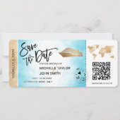 Bewaar de datum instapkaart kaart Cruise QR-code u (Voorkant)