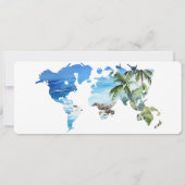 Bewaar de datum instapkaart kaart Strand Palm MPho (Achterkant)