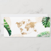 Bewaar de datum instapkaart wereldkaart cruise uit kaart (Achterkant)