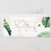 Bewaar de datum instapkaart Wereldkaart Strand Fot Kaart (Achterkant)
