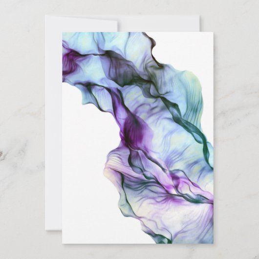 Bewaar de datum | Intens indigo turquoise abstract Kaart (Achterkant)