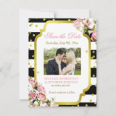 Bewaar de datum Inzet Confetti Rozen Baby's adem Save The Date (Voorkant)