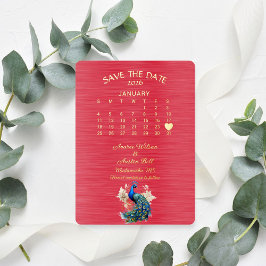 Bewaar de datum januari 2026 Trouwdag Folie Uitnodiging