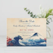 Bewaar de datum Japanse Harmonie met Fuji Save The Date (Staand voorkant)