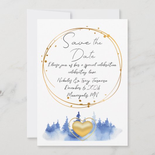 Bewaar de datum kaart (Voorkant)