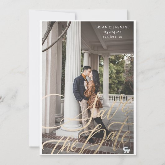 Bewaar de datum kaart (Voorkant)