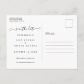 Bewaar de datum kalender citroenen bloesem foto aankondigingskaart (Achterkant)