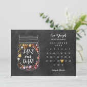 Bewaar de datum kalender hart metselwerk potje kri save the date (Staand voorkant)