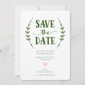 Bewaar de datum kalenderkaart Rustieke Country Save The Date (Achterkant)