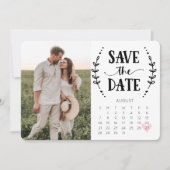 Bewaar de datum kalenderkaart Rustieke Country Save The Date (Voorkant)