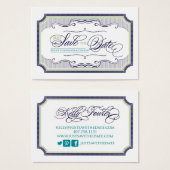 Bewaar de datum Kelly Visitekaartjes (Voorkant /achterkant)