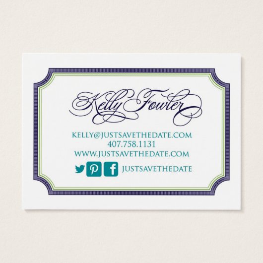 Bewaar de datum Kelly Visitekaartjes (Achterkant)