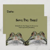 Bewaar de datum: Kikkerkoppel: Springt van blijdsc Kaart (Voorkant / Achterkant)