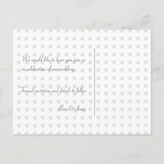 Bewaar de datum Kissing Pop Birds Briefkaart (Achterkant)