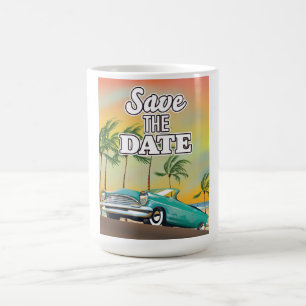 Bewaar de datum klassieke auto magische mok