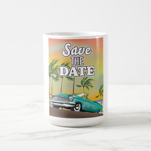 Bewaar de datum klassieke auto magische mok (Midden)