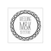 Bewaar de datum krans DIY bruiloft rubberen stempe Rubberstempel (Afrduk)