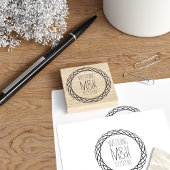 Bewaar de datum krans DIY bruiloft rubberen stempe Rubberstempel