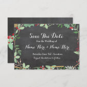 Bewaar de datum Krijt Rustieke Winter Feestdagen B Save The Date (Voorkant / Achterkant)