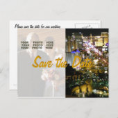 Bewaar de datum Las Vegas Aankondigingskaart (Voorkant / Achterkant)