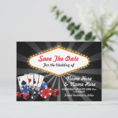 Bewaar de datum Las Vegas Casino Kaarten Dice (Staand voorkant)