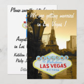 Bewaar de datum Las Vegas huwelijksaankondiging Save The Date (Voorkant / Achterkant)