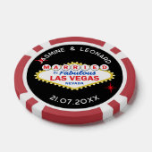 Bewaar de datum Las Vegas huwelijksgunst Poker Chips (Enkel)