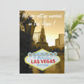 Bewaar de datum Las Vegas trouw aankondiging (Staand voorkant)
