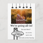 Bewaar de datum Las Vegas Wedding Briefkaart (Voorkant)