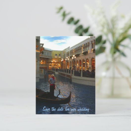 Bewaar de datum Las Vegas Wedding Plans Aankondigingskaart (Staand voorkant)