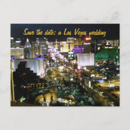 Bewaar de datum Las Vegas Wedding Plans Aankondigingskaart