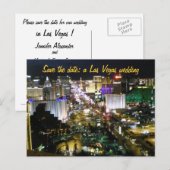 Bewaar de datum Las Vegas Wedding Plans Aankondigingskaart (Voorkant / Achterkant)
