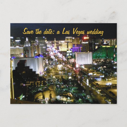 Bewaar de datum Las Vegas Wedding Plans Aankondigingskaart (Voorkant)