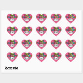 BEWAAR DE DATUM Leuk Retro Strip Pop Art Hart Sticker (Vel)