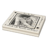 Bewaar de datum liefde zonnebloemen en uw foto rubberstempel (Stempel)
