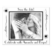 Bewaar de datum liefde zonnebloemen en uw foto rubberstempel (Afrduk)