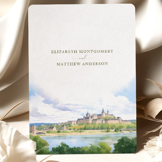 Bewaar de datum LOIRE Frankrijk Bestemming Kaart