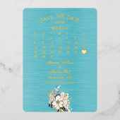 Bewaar de datum maart 2026 Trouwdag Folie Uitnodiging (Voorkant)