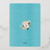 Bewaar de datum maart 2026 Trouwen Folie Uitnodiging (Achterkant)