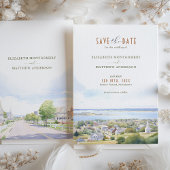 Bewaar de datum Martha's Vineyard, Massachusetts Kaart