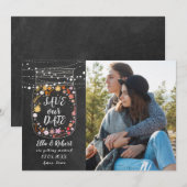 Bewaar de datum Mason Jar Slingers Boho Foto Save The Date (Voorkant / Achterkant)