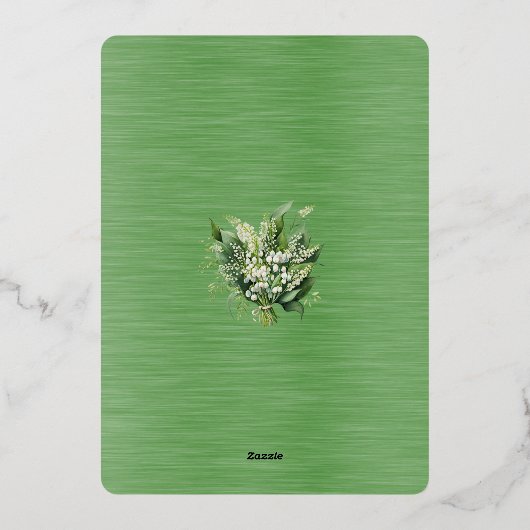 Bewaar de datum mei 2026 Trouw Folie Uitnodiging (Achterkant)