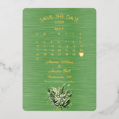 Bewaar de datum mei 2026 Trouwen Folie Uitnodiging (Voorkant)
