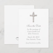 Bewaar de datum met Claddagh Cross Save The Date (Voorkant / Achterkant)